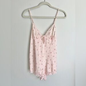 Vintage Floral Teddy Coquette Cottage Pink Small